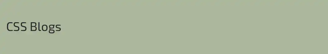 CSS Blogs